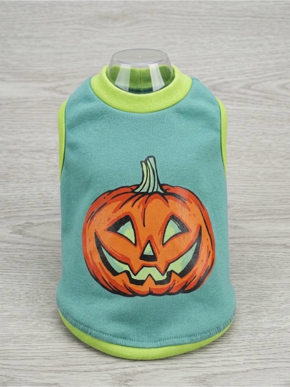 Like New Excellent Condition Halloween Pumpkin Green Dog Vest Shirt Size Small